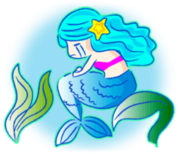 Cute mermaid sticker #2918964