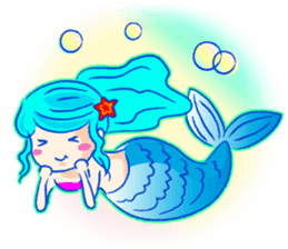 Cute mermaid sticker #2918965