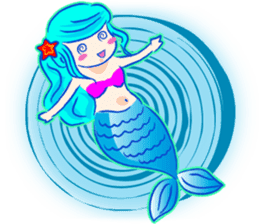 Cute mermaid sticker #2918966