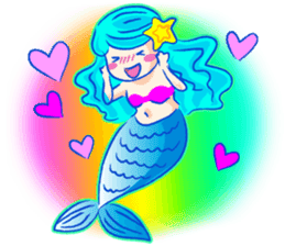 Cute mermaid sticker #2918977