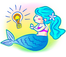 Cute mermaid sticker #2918983