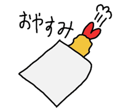 Delicate expression of a fried shrimp sticker #2919684