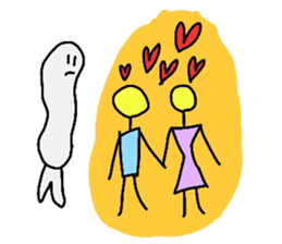 Delicate expression of a fried shrimp sticker #2919703