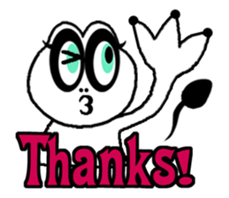 White frog and tadpoles sticker #2920151