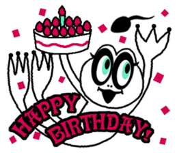 White frog and tadpoles sticker #2920176