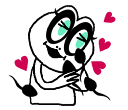 White frog and tadpoles sticker #2920183