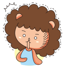 Q Hair Lion sticker #2920430