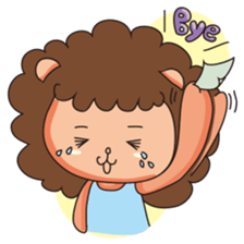Q Hair Lion sticker #2920431