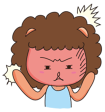 Q Hair Lion sticker #2920444