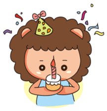 Q Hair Lion sticker #2920447