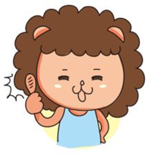 Q Hair Lion sticker #2920452