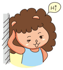 Q Hair Lion sticker #2920454