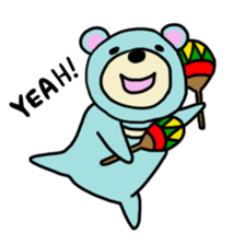 light-blue bear sticker #2921267