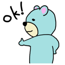 light-blue bear sticker #2921268