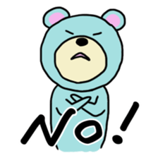 light-blue bear sticker #2921269