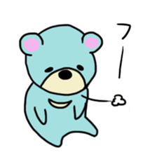 light-blue bear sticker #2921274