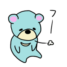 light-blue bear sticker #2921274