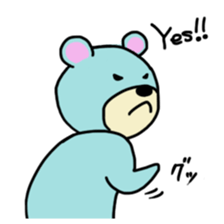 light-blue bear sticker #2921284