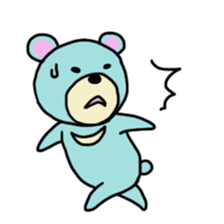 light-blue bear sticker #2921295