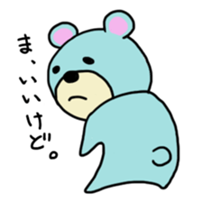 light-blue bear sticker #2921296