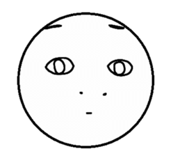 Funny face Pictorial book sticker #2921790