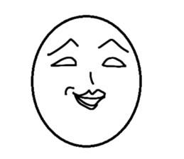 Funny face Pictorial book sticker #2921791