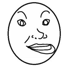 Funny face Pictorial book sticker #2921794