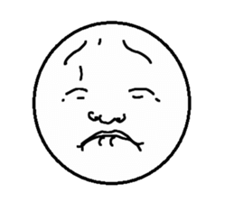 Funny face Pictorial book sticker #2921801