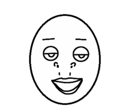 Funny face Pictorial book sticker #2921803