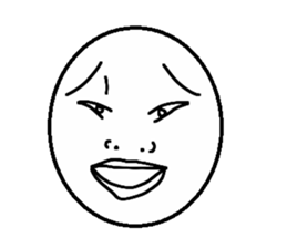 Funny face Pictorial book sticker #2921807