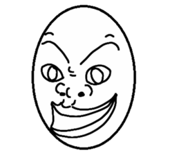 Funny face Pictorial book sticker #2921811