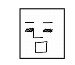 Funny face Pictorial book sticker #2921823