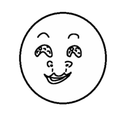 Funny face Pictorial book sticker #2921825