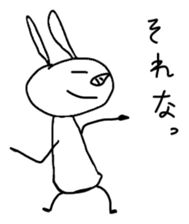 Rabbit of the kansai dialect. sticker #2922718