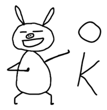 Rabbit of the kansai dialect. sticker #2922719