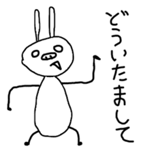 Rabbit of the kansai dialect. sticker #2922726