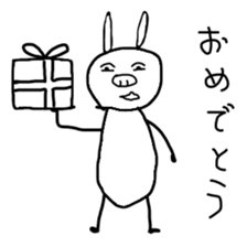 Rabbit of the kansai dialect. sticker #2922735