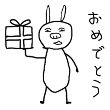 Rabbit of the kansai dialect. sticker #2922735
