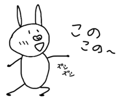 Rabbit of the kansai dialect. sticker #2922736