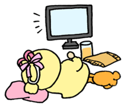 Lovely yellow children3 sticker #2922996