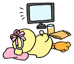 Lovely yellow children3 sticker #2922996