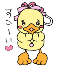 Lovely yellow children3 sticker #2923015