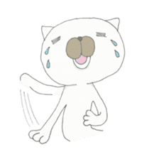 Muhu white cat  vol2 sticker #2923156