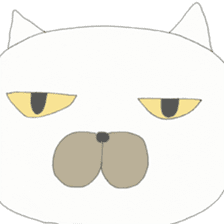 Muhu white cat  vol2 sticker #2923167
