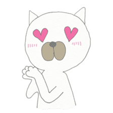 Muhu white cat  vol2 sticker #2923170
