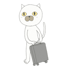 Muhu white cat  vol2 sticker #2923176