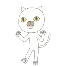 Muhu white cat  vol2 sticker #2923180