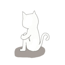 Muhu white cat  vol2 sticker #2923184