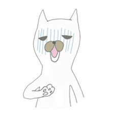 Muhu white cat  vol2 sticker #2923186