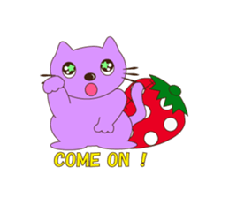 Nyanko Strawberry sticker #2923563